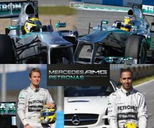 пазл Mercedes AMG Petronas F1 Team 2013
